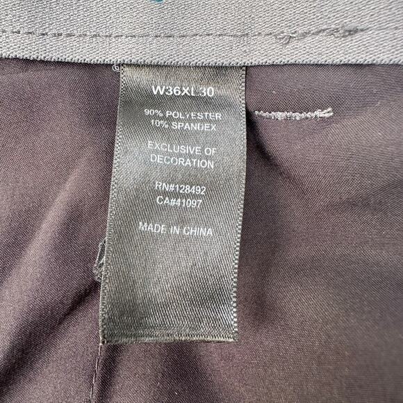 Greg Norman Men’s Golf Performance Gray Flat Front Pants Size: 36x30 - Picture 4 of 5